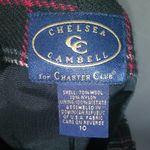 Charter Club VTG Wool Chelsea Campbell Black Red Plaid Wrap Skirt 10 Photo 4