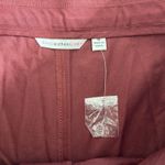 Isaac Mizrahi NEW women's deep red stretch zip pocket pants business casual 14 Photo 5
