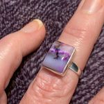 Dendritic Scenic Agate Gemstone Ring Pink Photo 3