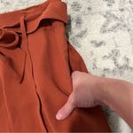 Bar III Burnt Orange Elastic Waistband Skirt with Tie Belt Size XS Photo 1