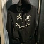 Smiling face sweatshirt hoodie szS Black Photo 0