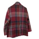Rachel Zoe Plaid Tweed Wool Blend Coat Pink Check Longline Jacket Size M Photo 2