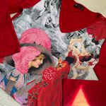 Vtg Y2K lady in red Spanish dancer top Size L Photo 6