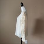 Who What Wear | Cream Lace Long Sleeve Blouse Sz M Photo 4