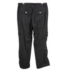 White House | Black Market  Black Cargo Roll Tab Pants 8 Stretch Utility Pockets Photo 4