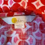 Boden Romaine Pom Linen Shift Swing Dress‎ In Post Box Red Diamond Drop Sz 8 Pink Photo 7