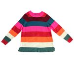 Lane Bryant Plus Size Striped Sweater 14/16 Multicolor Crewneck Holiday Knit Photo 2
