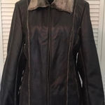 Style & Co  faux leather and faux fur coat size small vintage style Photo 0