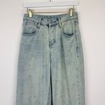Chicwish  Rhinestone Embellished Jeans Wide Leg Baggy Minimalist Relaxed Blue XS Photo 4