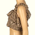 LPA /REVOLVE cropped “Top 692” in Italian Leopard w/back zipper. Size Medium. EUC Photo 4