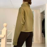 Dudley Stephens Dunning Quarter Zip Pullover in Power Stretch Army Green M $158 Size M Photo 3