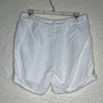 Eileen Fisher Women's White Organic Linen Cuffed Shorts Zip Fly Size 4 Photo 3