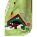 Bobbie Bell Bright Green Dog Novelty Cardigan Sz M St Bernard & Spaniel in Dogho Size M Photo 8