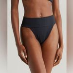 MONTCE Tamarindo Rib High cut Bikini Bottom, Medium , $112 Black Photo 0