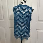 Deletta  Teal Lace Tank Top Photo 2
