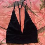 Free People intimately black nylon v neck racer back bralette Photo 5
