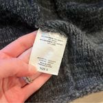 Vince Cashmere Wool Black Striped Short Sleeve Open Front Hooded Cardigan Size S Photo 2