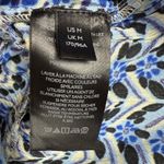 Free People NWT Free‎ People Peasant Blouse Indigo Combo Bell Sleeve Bohemian Top M Photo 6