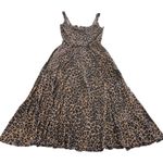 Reformation  Dress Womens Small Rou Cougar Print Square Neck Midi Photo 1