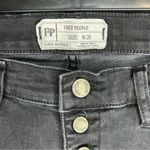 Free People  Reagan button fly raw hem cropped skinny mid rise jeans size 28 Photo 7