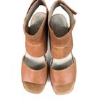 Eileen Fisher  Arts Ankle Cuff Leather Sandals Sz 10 Brown Stylish City Soft NWOB Photo 4