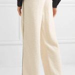 Maje Poppy Piped Cotton Boucle Wide Leg Pants in Ecru size 3/Large Photo 3