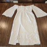 Anthropologie BHLDN Dress The Population Erin Dress white off the shoulder cocktail mini dress Photo 4