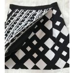 Peter Pilotto Skirt Black White Sz 6 Wrap Photo 1