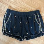 Madewell  Black Embroidered Cotton Modal Pull On Shorts Size‎ S Photo 0
