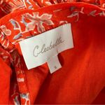 Cleobella Blair Tassel-Cuff Ruffle Short Sleeve Mini Dress Floral Orange Small S Photo 13