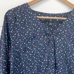 Jason Wu J Womens XXS Polka Dot Blouse Top V-Neck Blue Purple Career Classic Photo 4