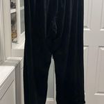 House of Harlow 1960 Velour 2 Piece Pajama Set, Black with White Pipping, Size L Photo 12