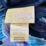 Vintage California Dynasty Satin Pajamas & Robe Floral Lingerie Set Medium Blue Photo 11