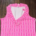 Lulu B Ruffle Neck Sleeveless Top Size XS Pink Dots NWT Coquette Cottagecore Photo 4