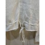 John Galt White Button Front Tie Cardigan Wool Angora Blend White One Size Size undefined Photo 4