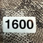 The Limited  Snakeskin Print Button-Up Long Sleeve Blouse Womens XS Brown Photo 6