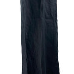 Quince  100% Linen Black Elastic Waist Midi Maxi Straight A-Line Wrap Skirt Sz XS Photo 0