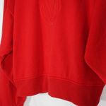Victoria's Secret |  | Red Stretch Fleece Crewneck Pullover Crop Sweater Photo 3