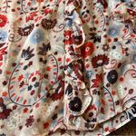 BODEN Pink Floral Stephanie Silk Sheer Blouse Top Long Sleeve‎ Size 4 Red Photo 4