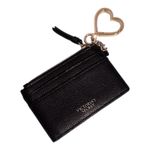 Victoria's Secret Victoria’s Secret Black Comic Lips Heart Clasp Cardholder Wallet Photo 3