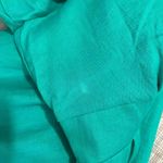 Boden USA NWOT Boden Linen Aquamarine Green Ruffles Midi Dress Size 14 Long Photo 13