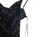 Nuage Latrice Sequin Spaghetti Strap Midi Dress Black Size Small Party Holiday Photo 7