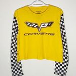 Chemistry Forever 21 Corvette yellow cropped long sleeve top size S Photo 0
