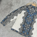 Intiwara 100% Alpaca Nordic Cardigan Sweaters Zip Front Longsleeve Handmade XL Blue Photo 7