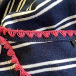 Tribal| Navy Blue and White Striped Dress sz M Size M Photo 6