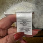 Rachel Roy Fuzzy White Cowl Neck Turtleneck Sweater Open Knit Detail Size M Size M Photo 8