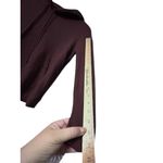 Chaser  XS Waffle‎ Knit Hoodie Pullover Maroon Cozy Minimalist Loungewear Comfy Photo 5