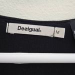 Desigual  Black Floral embroidered boho dress size medium Photo 3