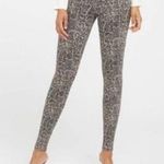 Spanx Jeanish Leggings Snakeskin Snakeprint Black Taupe Women’s Size Medium Photo 0
