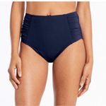 New L.L. Bean Women’s Bikini Bottoms High Waisted Shaping Swimwear Navy Size 16 Blue Photo 0